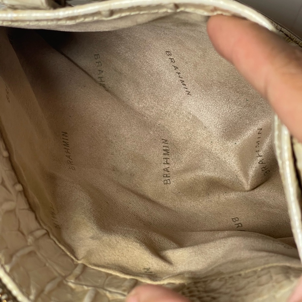 Brahmin Small Structured Handbag Croc Embossed Le… - image 8